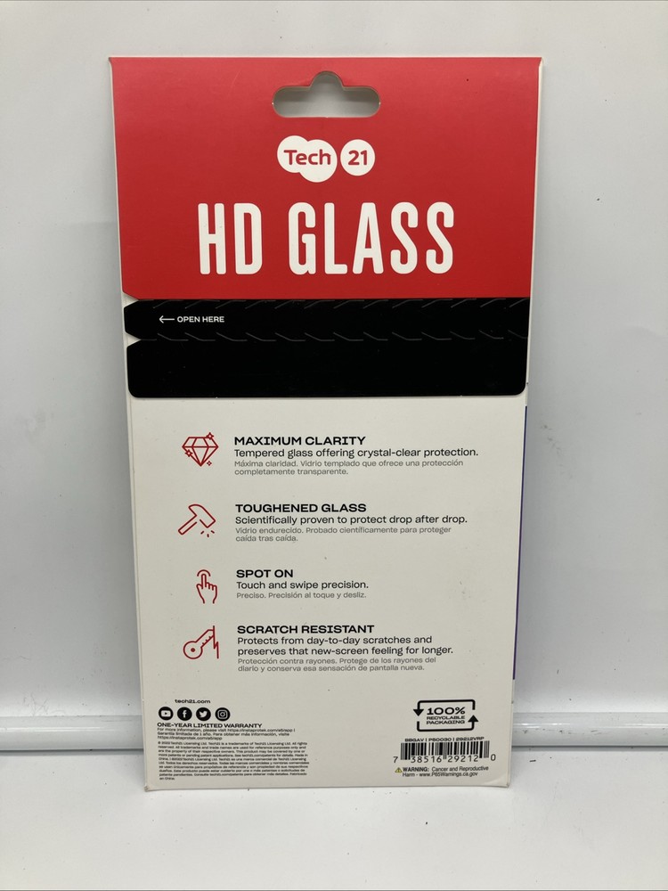 Tech 21 Tempered HD Glass Screen Protector Moxee Tablet 2 - FREE SHIPPING