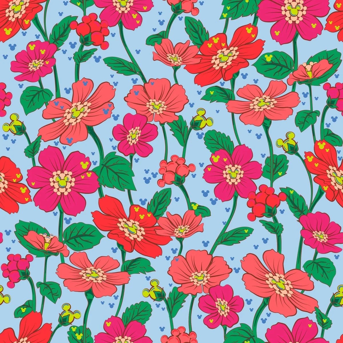 Vera Bradley Disney Mickey Meadow Card Pouch Zip Key Ring NWT Hidden Mickey