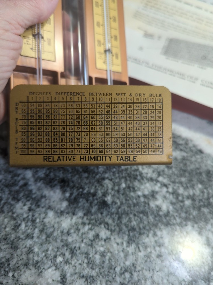 Vintage Brooklyn Thermometer Hygrometer NOS