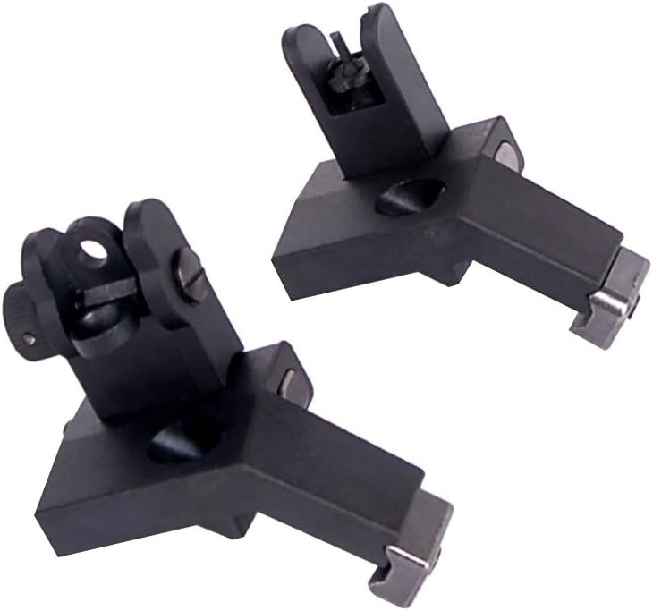 Ultralight Flip Up Sight 45 Degree Offset Rapid Transition Front and black
