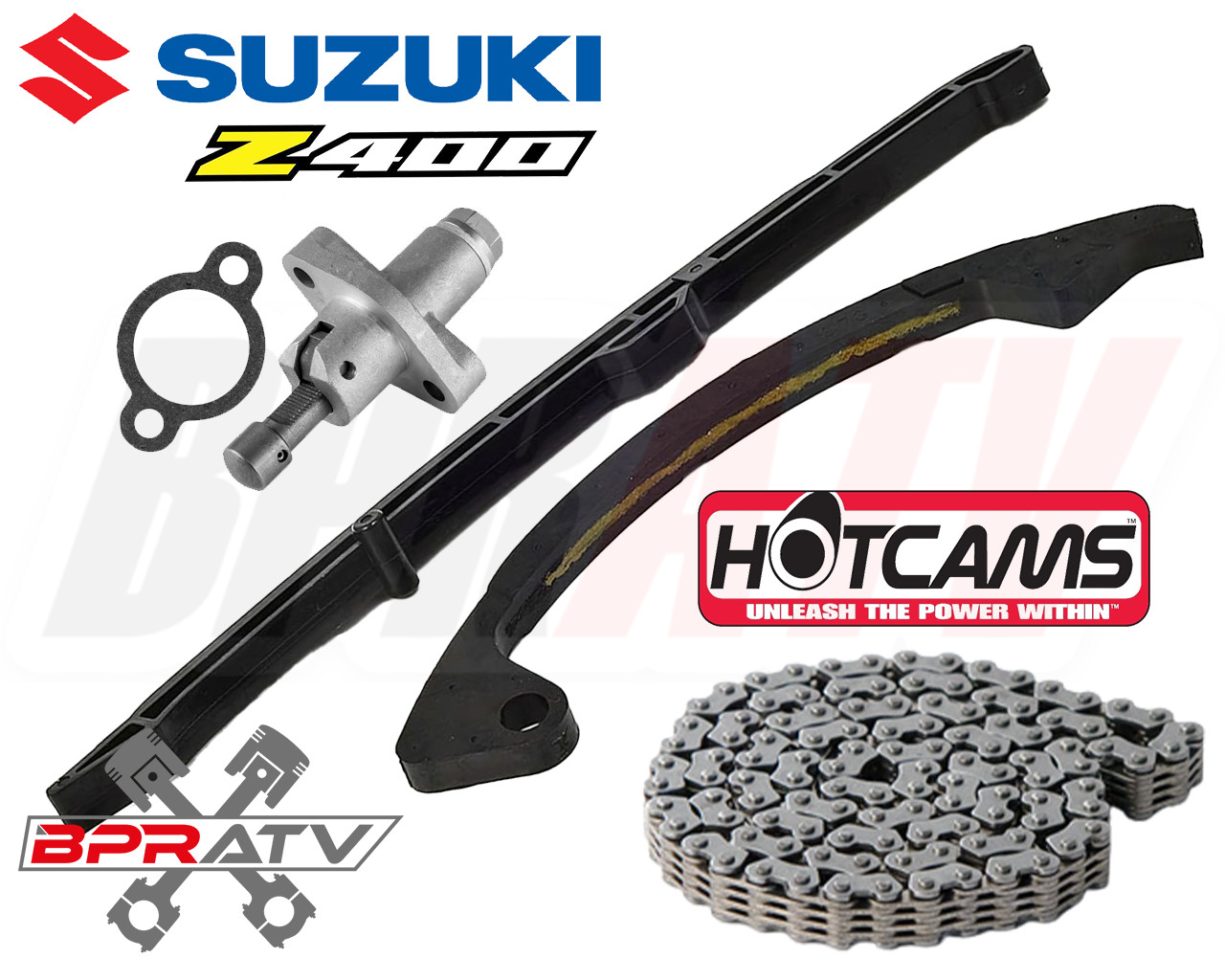 Suzuki LTZ400 Timing Guide Guides Tensioner Chain Tensioner & HOT CAMS Cam Chain