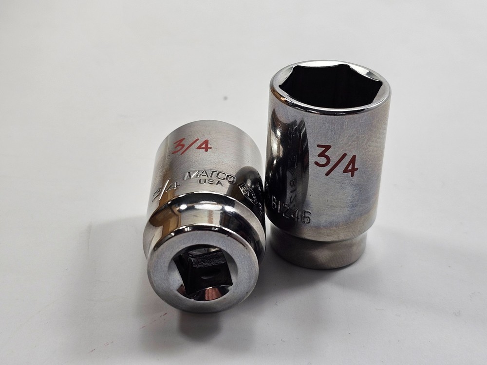 Matco  3/8" DRIVE 3/4" SAE 6 POINT MID-LENGTH CHROME SOCKET 1Pc