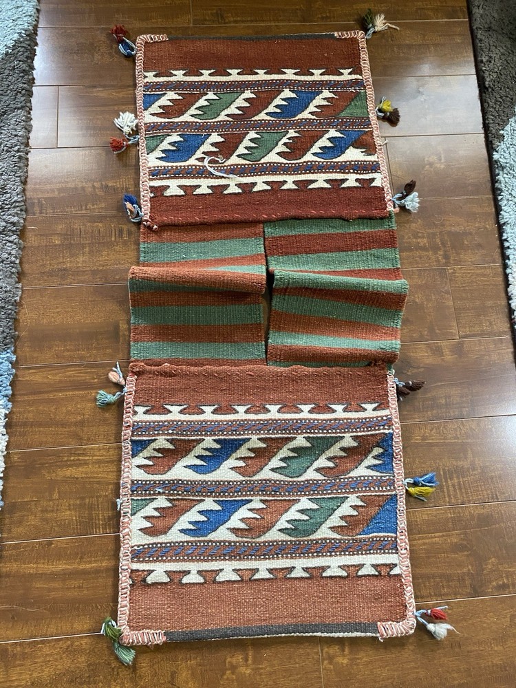 Vintage Handmade Middle Eastern Wool Camel Saddle Bag
