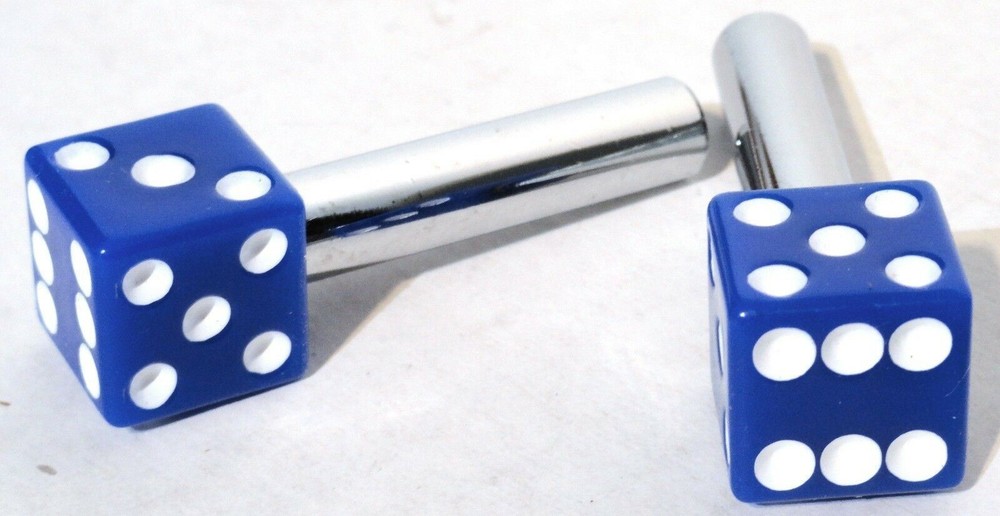 Door Lock Knobs Blue Dice Screw on Inside Threaded 10-32 Plastic UP#70043