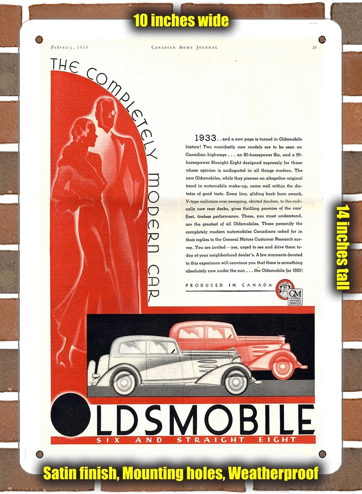 Metal Sign - 1933 Oldsmobile Vintage Ad 05