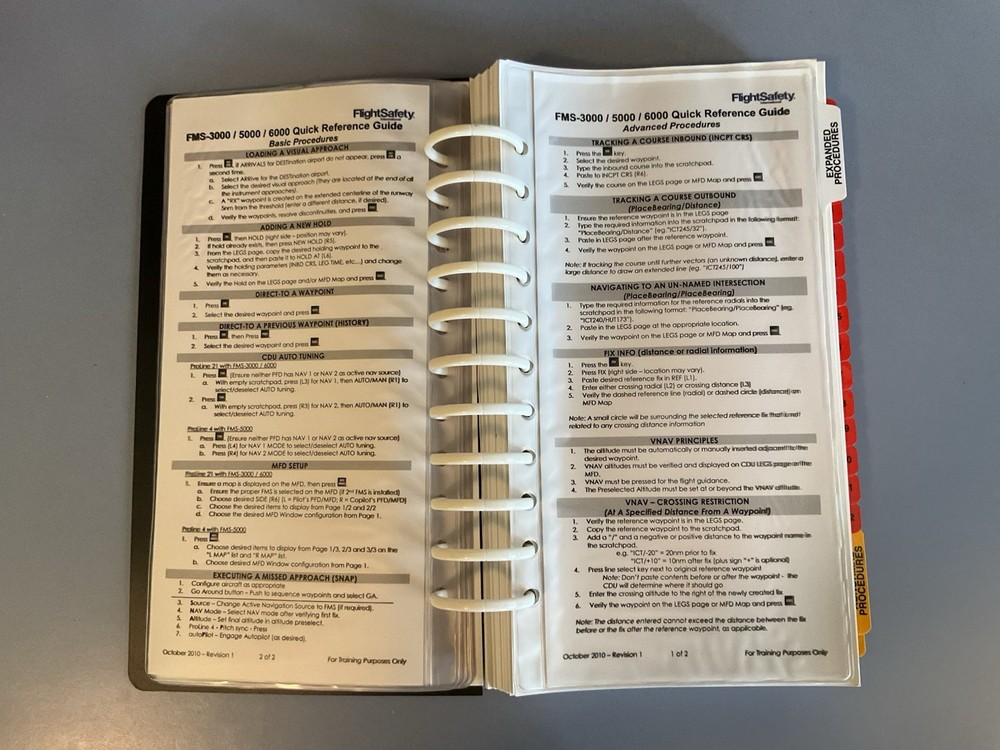 FlightSafety Beechcraft Premier 1/1A Pilot Checklist