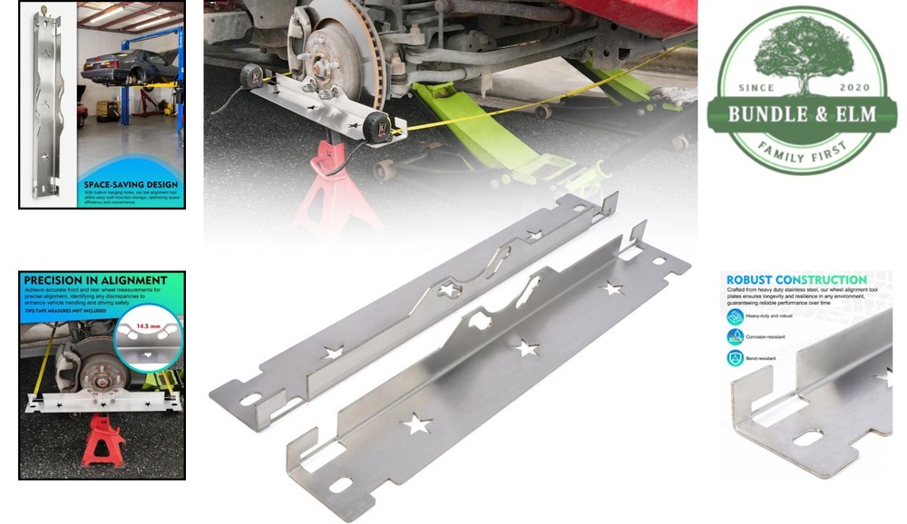 Stainless Steel Wheel Alignment Tool Plate - Secure Accurate Readings