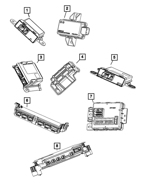 Genuine Mopar Park Assist Module 68584685aa