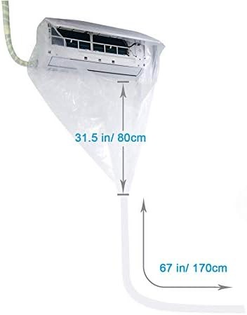 Air Conditioner Cleaning Bag, Mini Split transparent