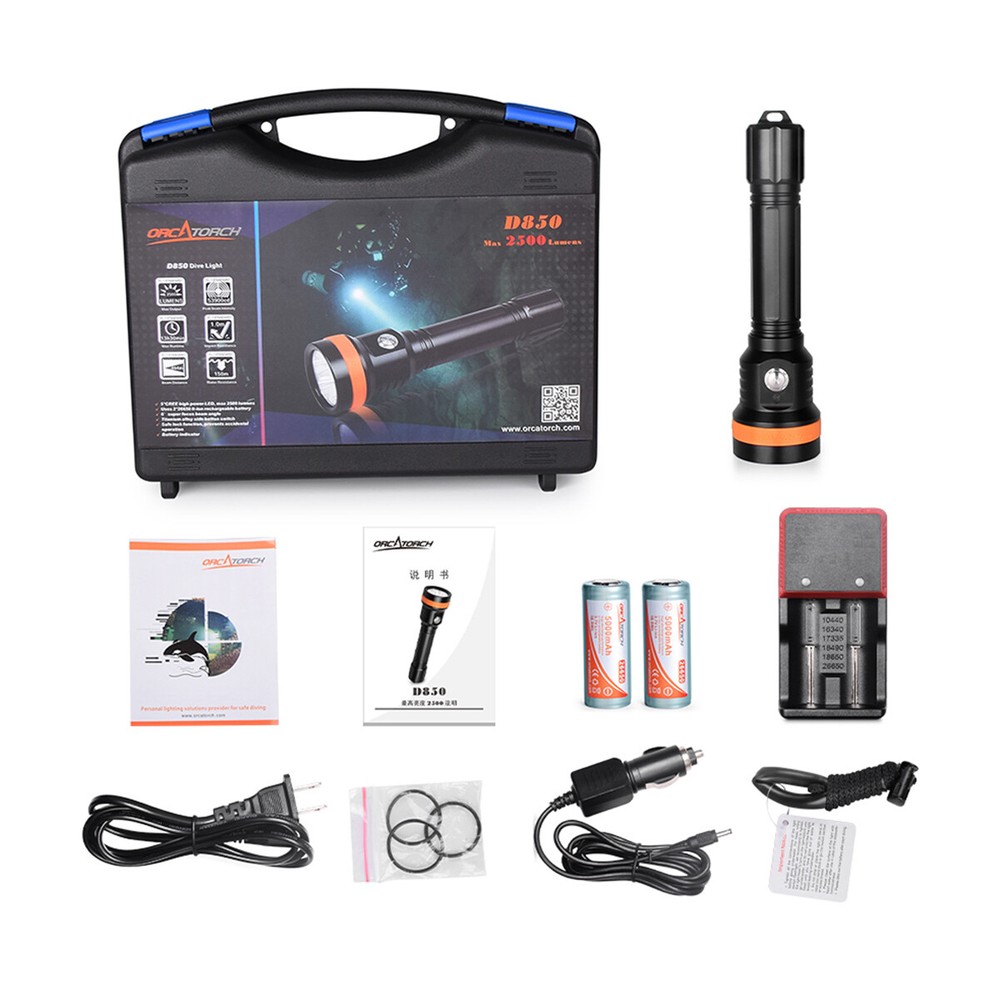 OrcaTorch D850 2500 Lumens Light