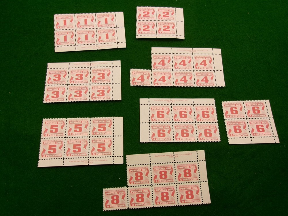 Canada post Postage due assorted value lot MNH P96