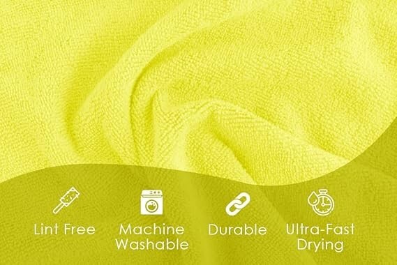 16" Microfiber Cleaning Cloths Remove 99% Bacteria Assorted Colors,48 Pack