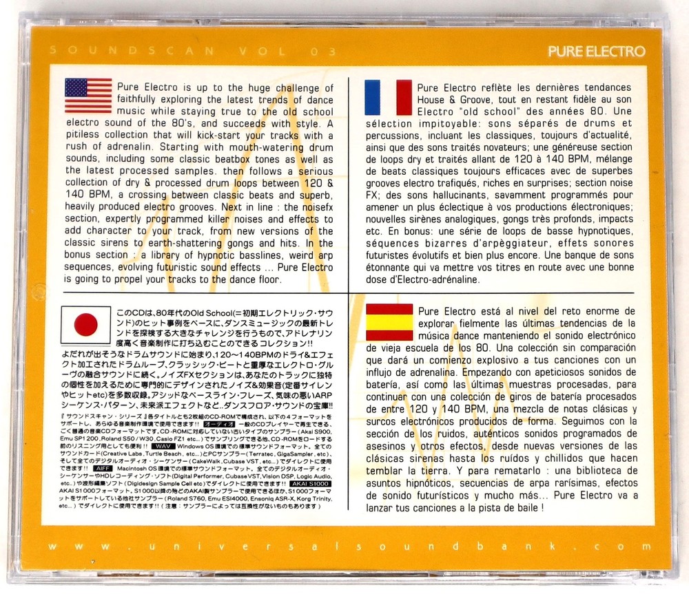 USB Soundscan 03 Pure Electro Sample Library/Sound Library Sampling CD