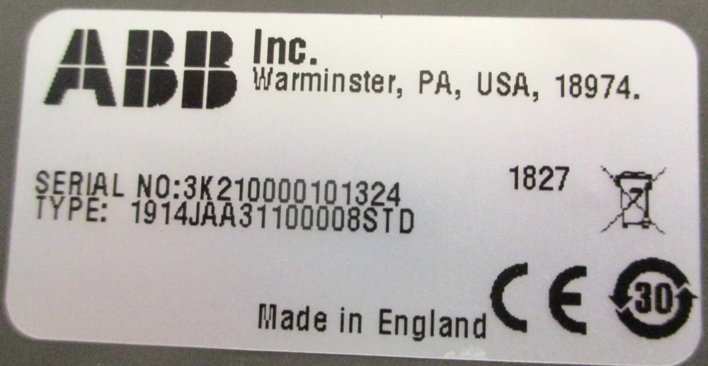 ABB , COMMANDER 1900 , 1914JAA31100008STD , CHART RECORDER , CLEAN - USED