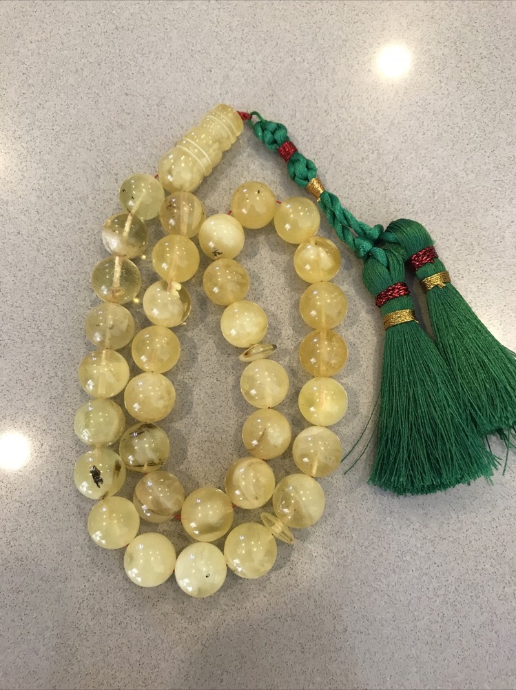 Natural Amber Rosary Beads كهرب حر سوبر كهرمان كهرم كلنكراد سبحة مسباح مسبحة