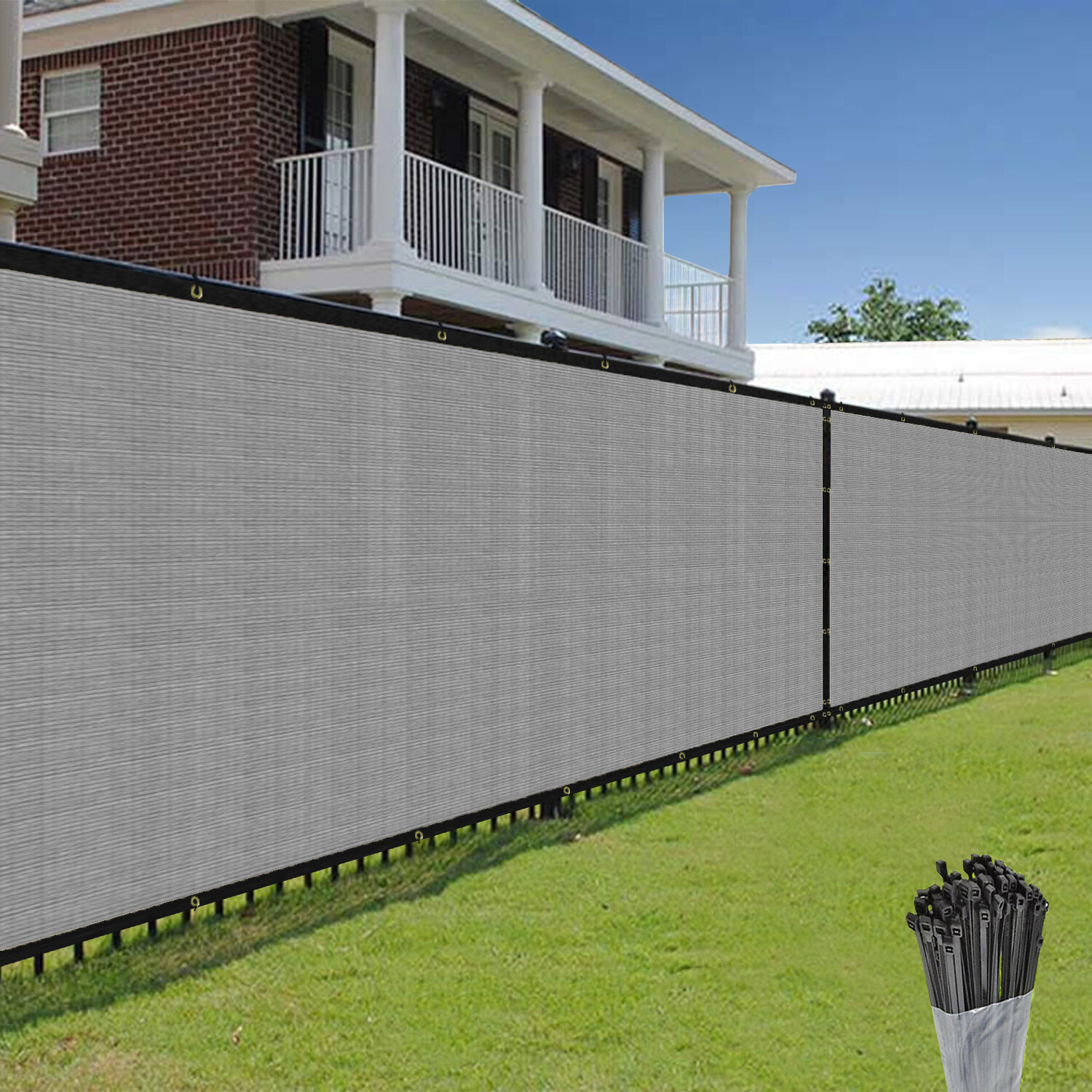 4' 5' 6'x50' Privacy Fence Screen Windscreen Mesh Fabric Shade Cover Tarp Garden