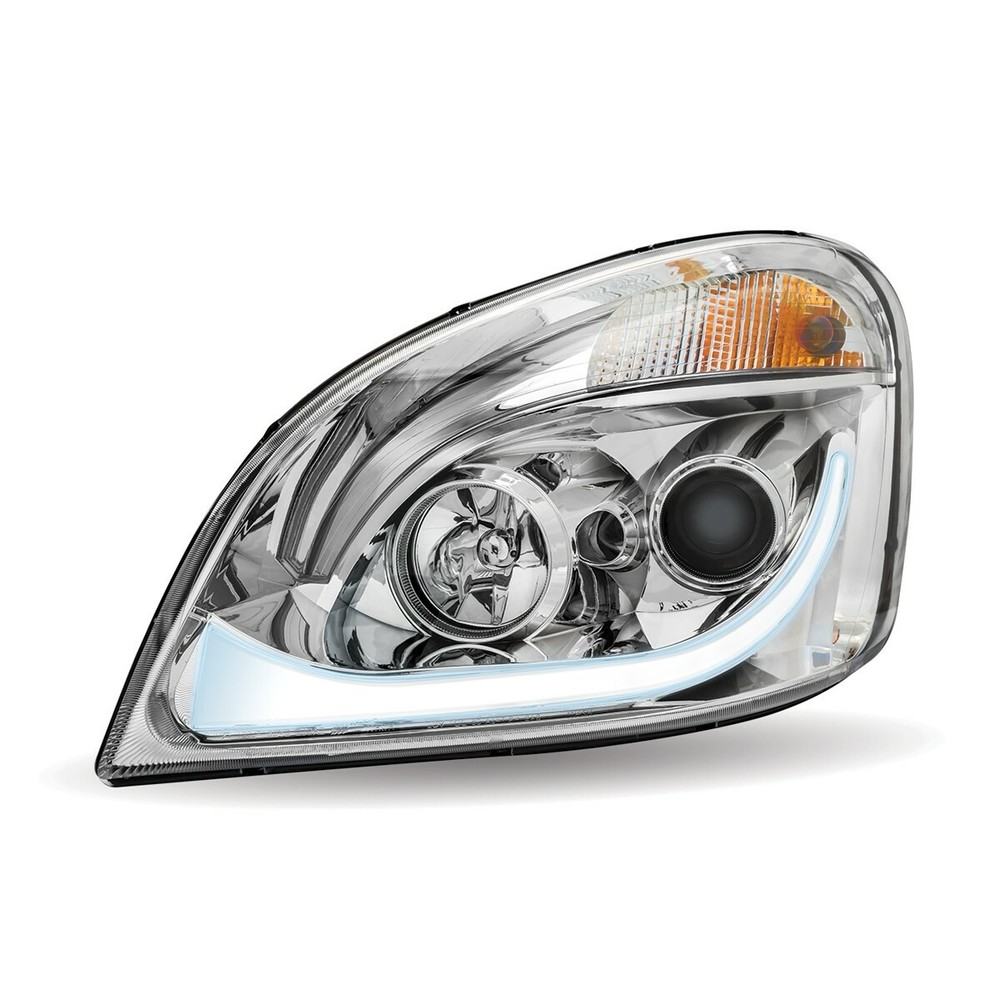 2008-2018 Freightliner Cascadia LED Projector Headlight w/ LED Strip - Driver