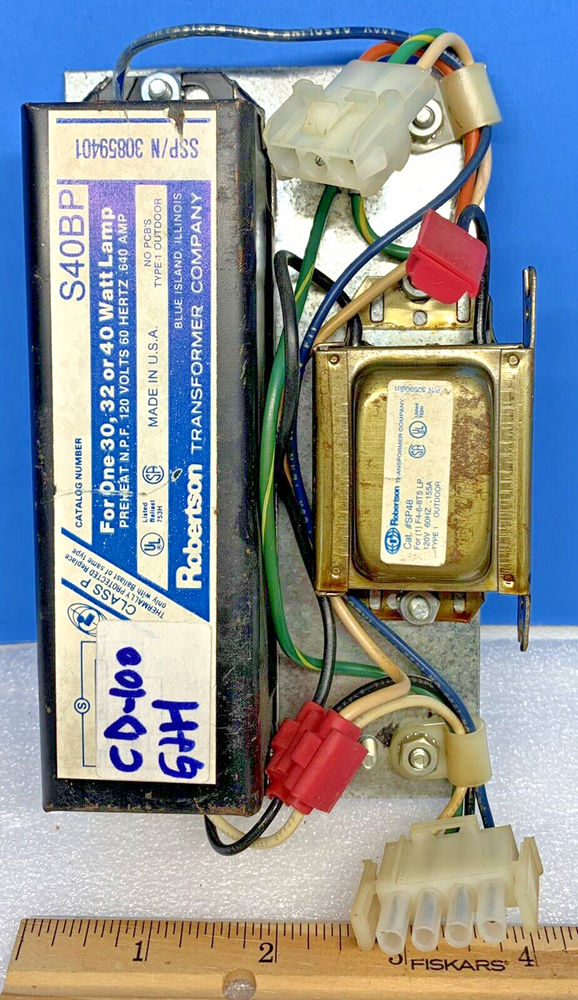 ROWE AMI CD JUKEBOX CD100G AND CD100H INSIDE LIGHT BALLAST ASSEMBLY