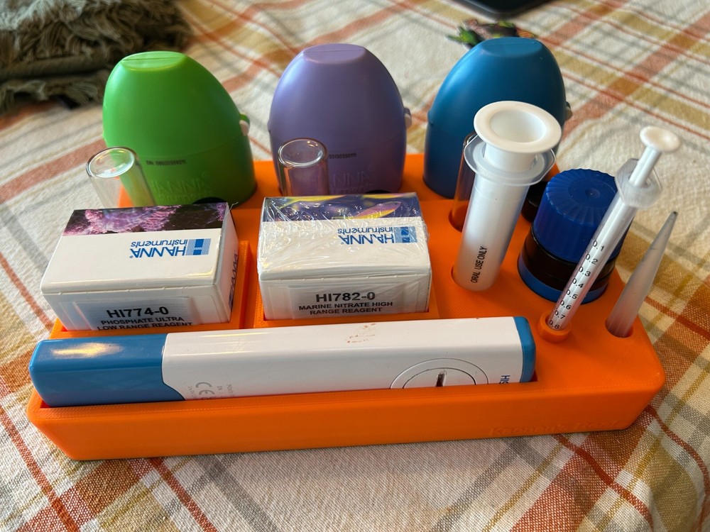 Hanna Checker 3D Printed Oranizer - Alkalinity, Nitrate, Phosphate and Salinity