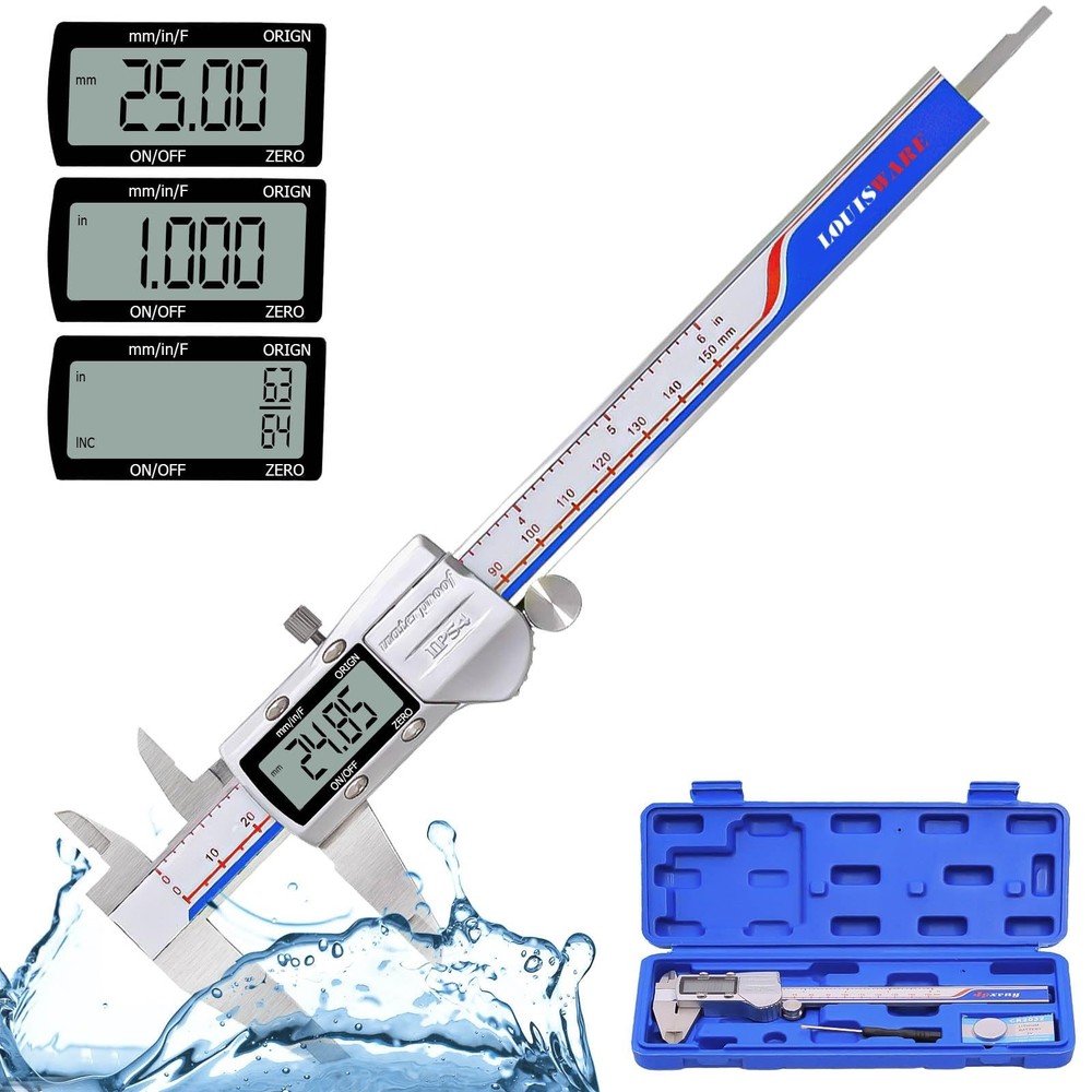 Digital Caliper Measuring Tool, IP54 Waterproof Electronic Digital Micrometer...