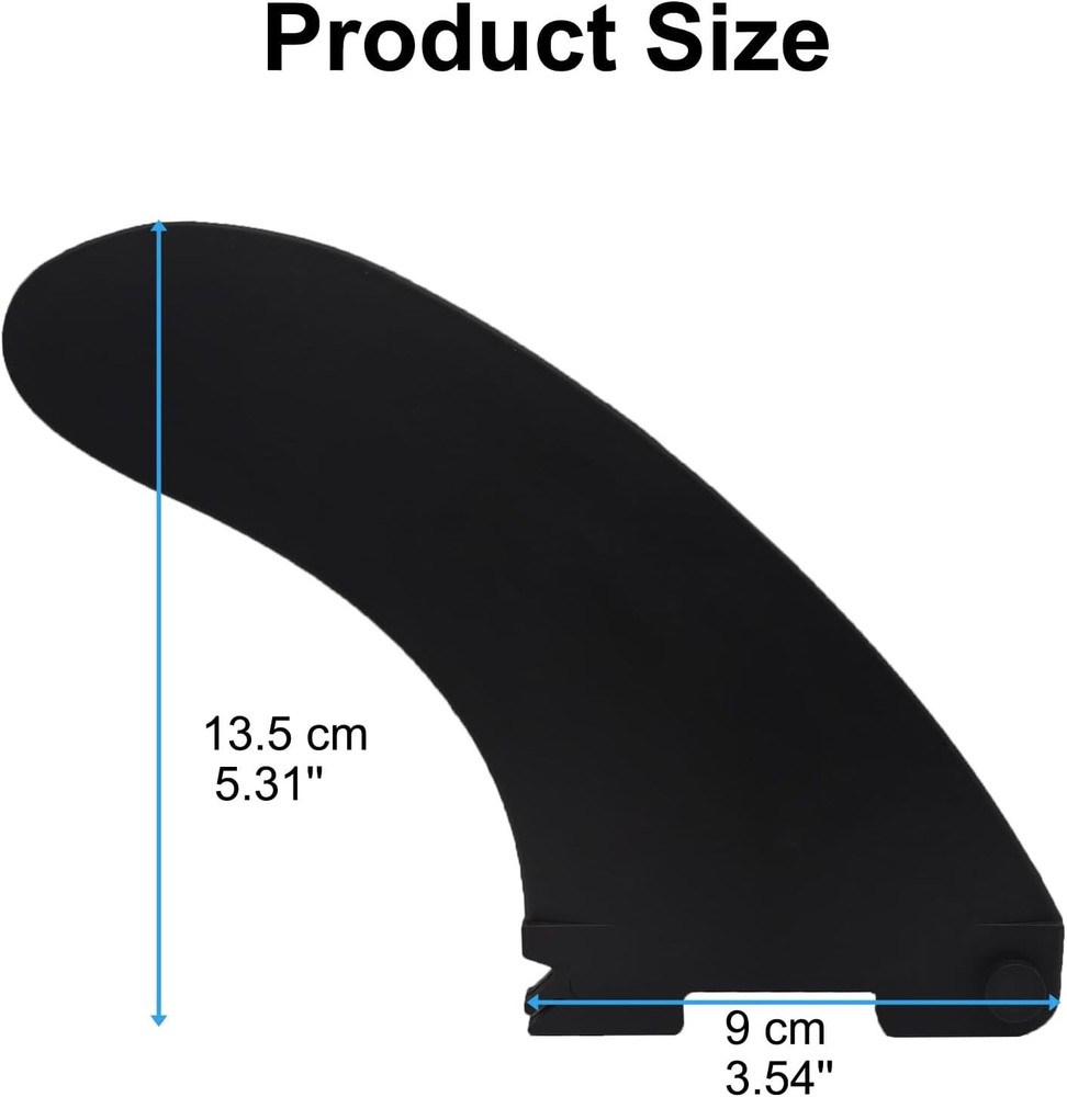 Paddleboard Fin Replacement - Quick Side Fins 2pcs, Black-1PCS