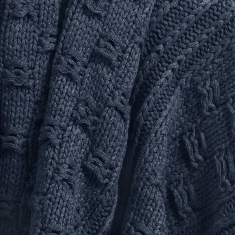 50"x60" Dimensional Knit Throw Blue - Threshold