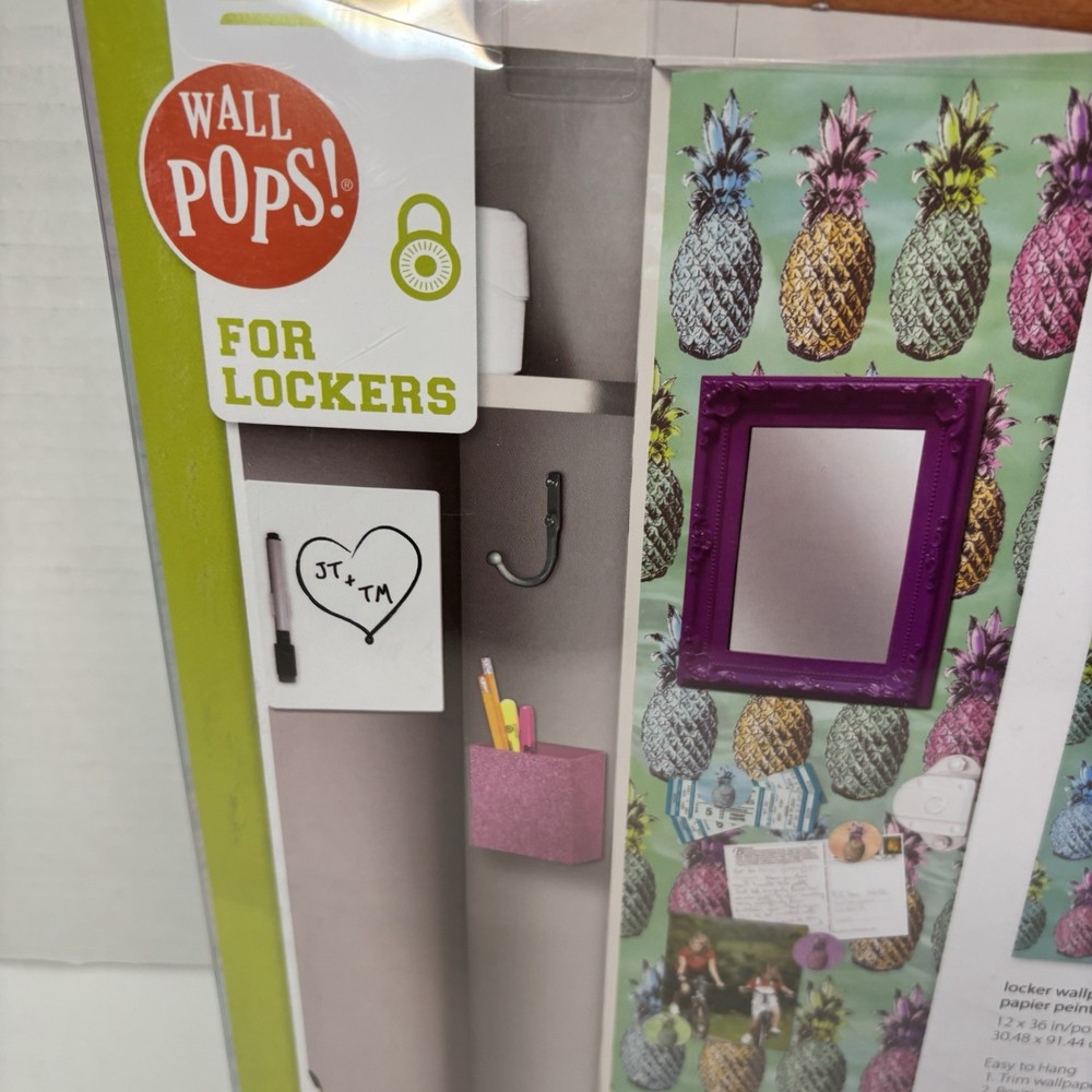 Wall Pops! Decorating Kit For Lockers PINEAPPLE ISLE complete Set New