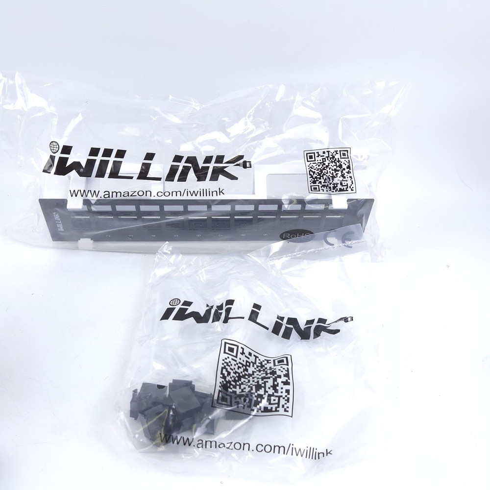 Blank 12-Port Keystone Patch Panel with 89D Wall Mount Bracket, Versatile Vertic