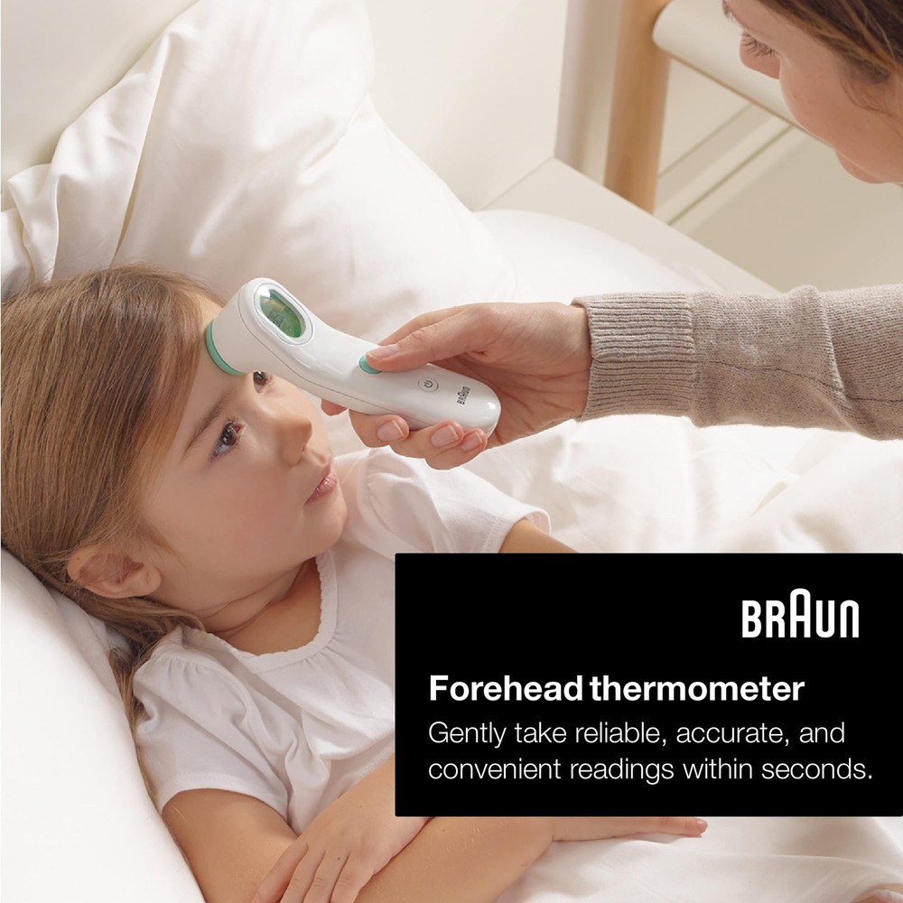 Braun Forehead Digital Thermometer Professional Accuracy Color Coded Guidance