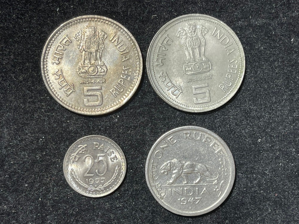 Assorted India 4 Coins Lot