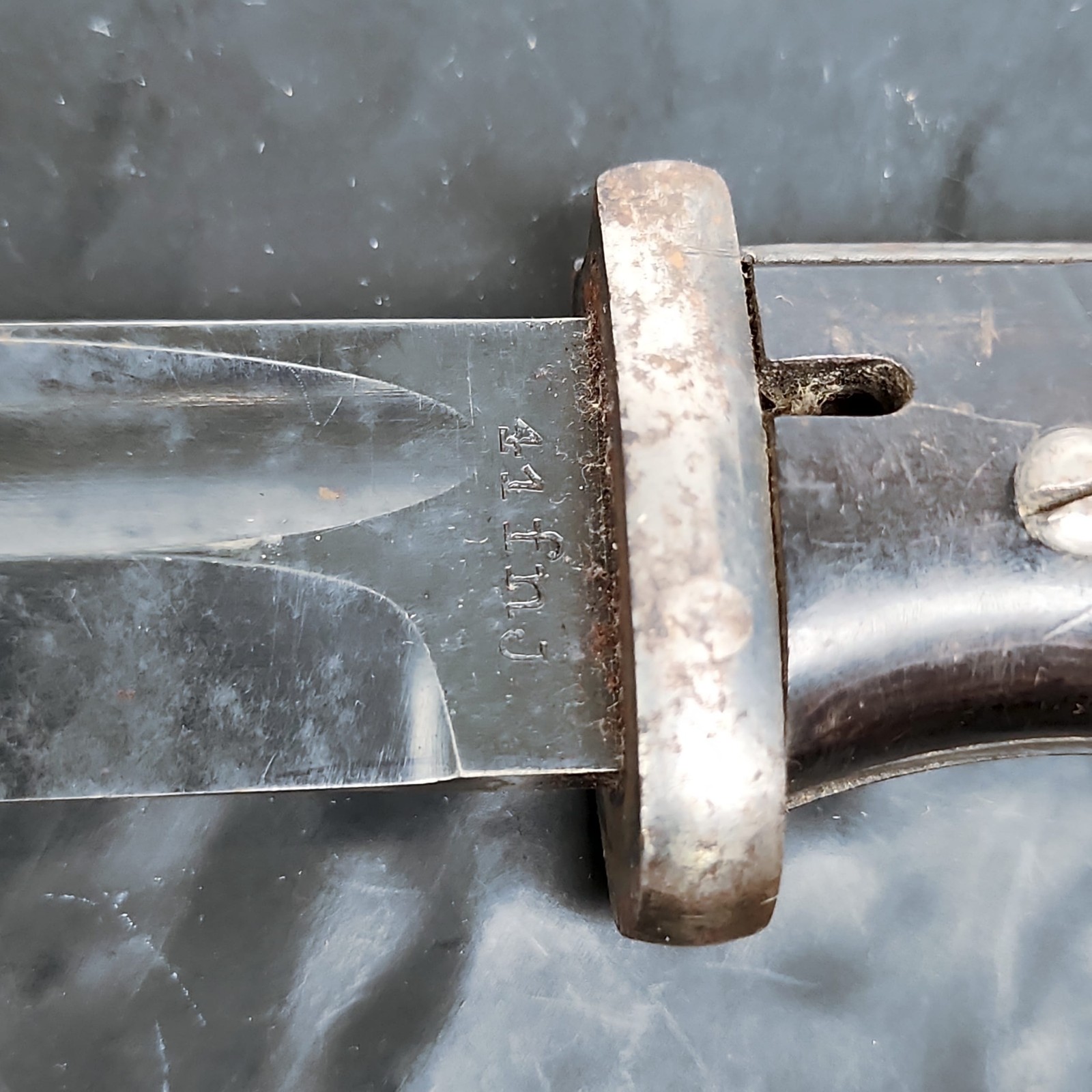 WWII German S84/98 Bayonet K98 Rifle 41fnj 9858 w/Matching Scabbard Knife