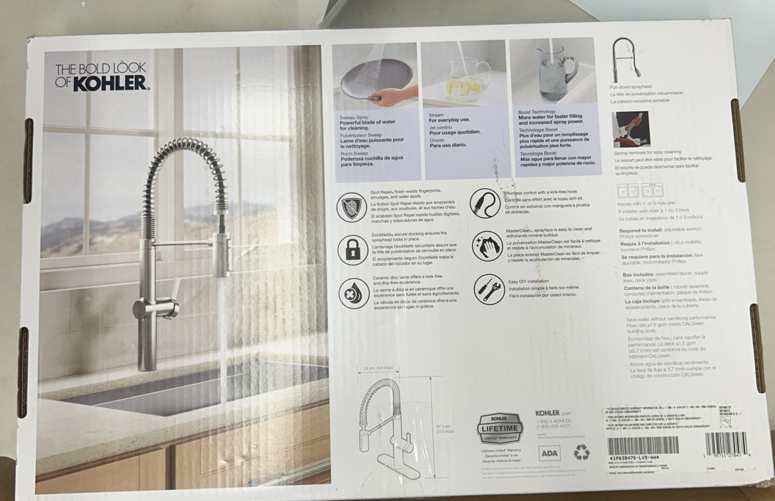 Kohler Haku Semi-Professional Pull-down Kitchen Faucet Stainless Finish