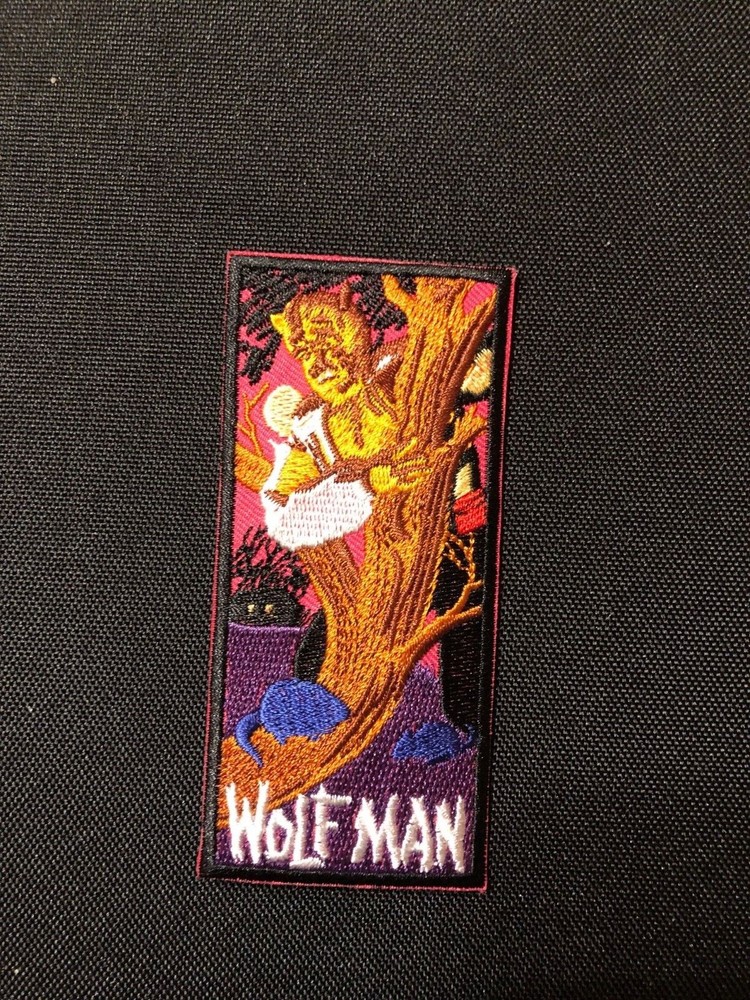 WOLFMAN MONSTER AURORA MODEL BOX ART PATCH Embroidered Horror IRON ON