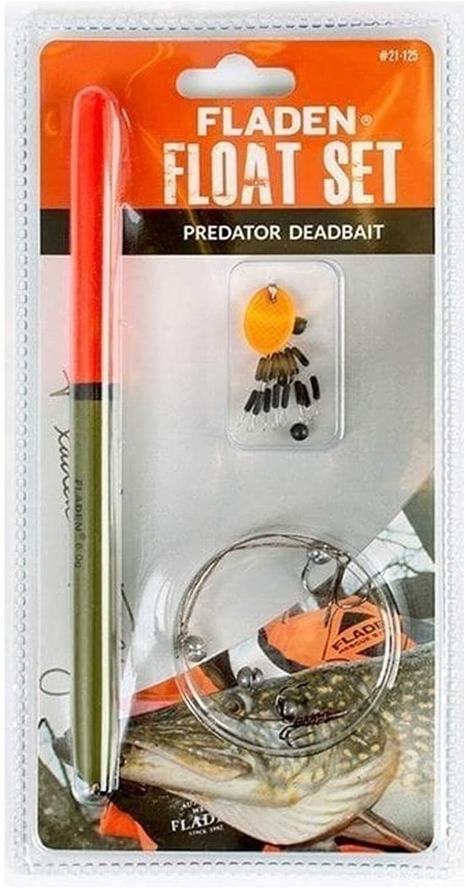 3 x Assorted Pike Fishing Float Kit sets Including Trace and hooks Fladen