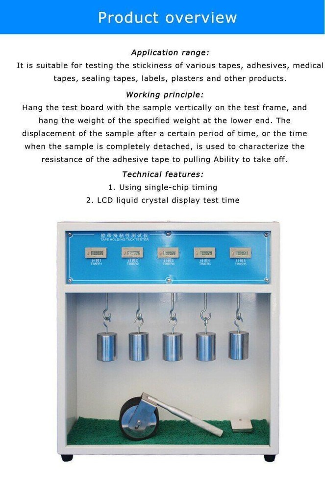 Adhesive Tape Retention Testing Machine Adhesive Label Hanging Adhesion Test