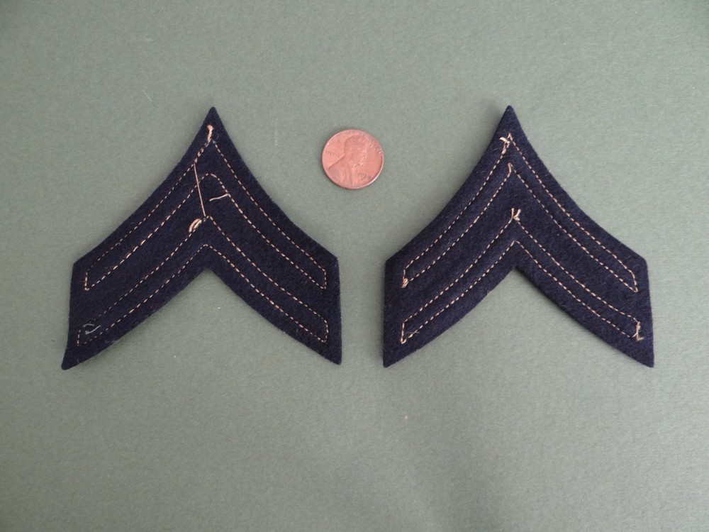 Original Early WWII US Army Corporal Rank Chevrons - Felt