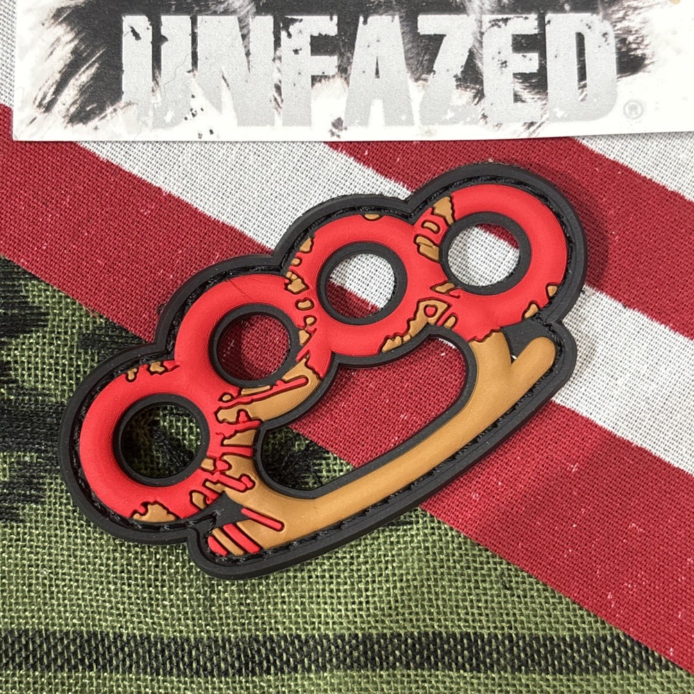 PvC Knuckle Up Tactical Hook And Loop Patch High Quality 3d