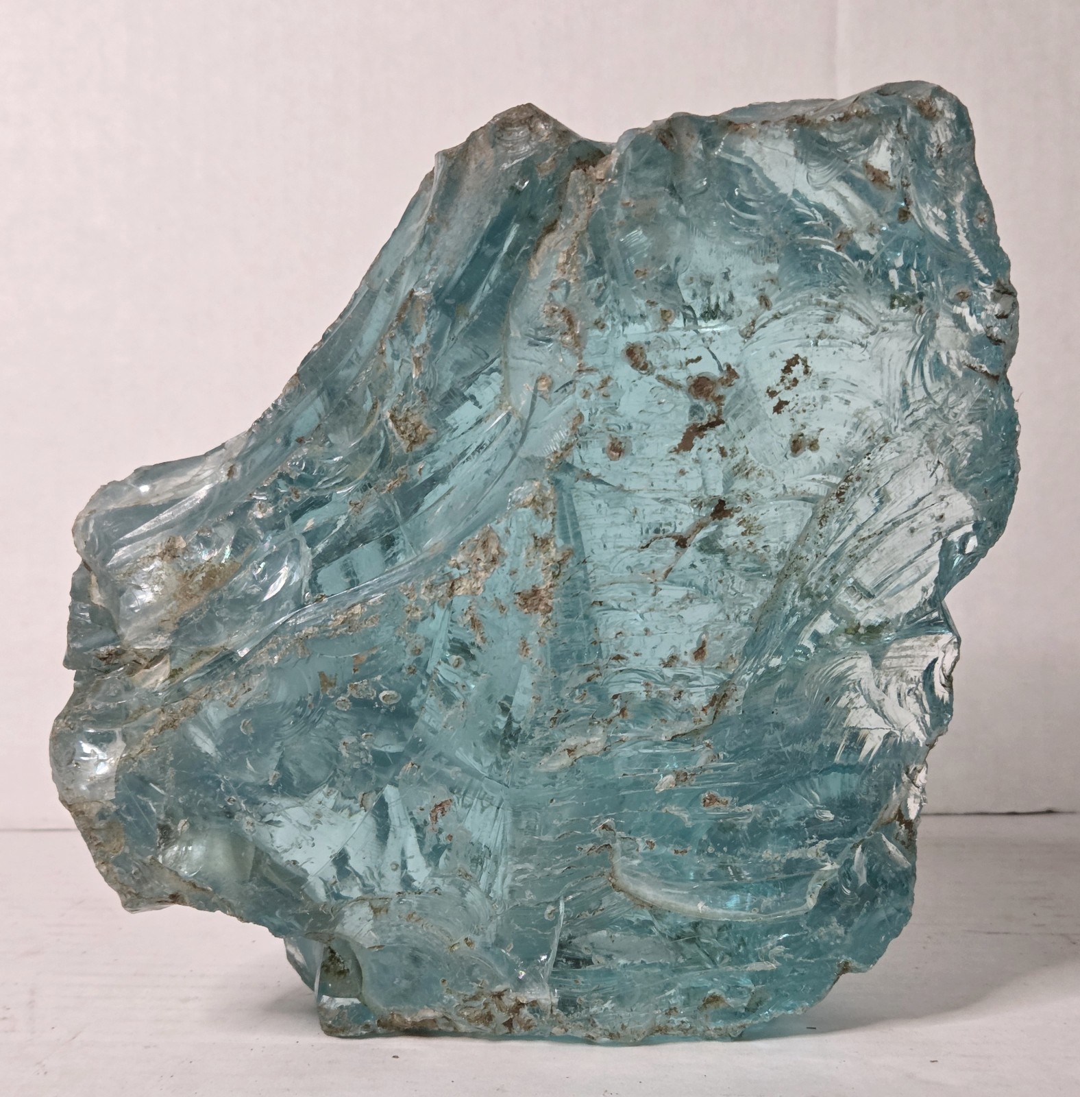 Large Aqua Slag Glass Chunk Cullet Decorative Art Glass Rock 10lb Aquarium Decor