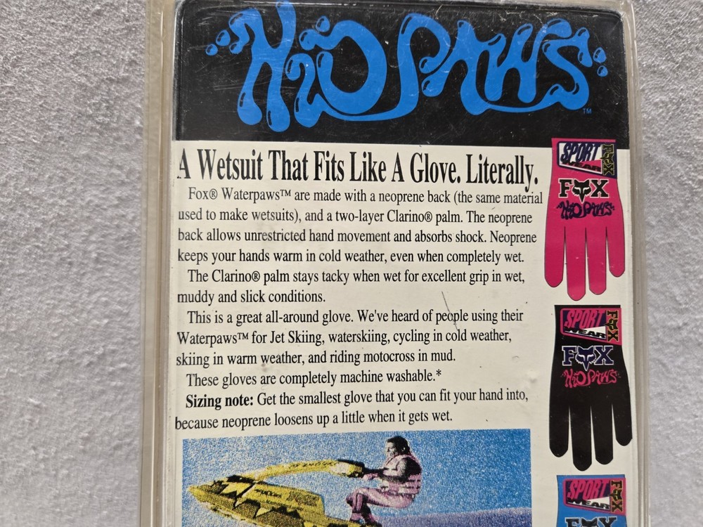 Fox H2O Paws Black Medium Moto X Fox 1990's