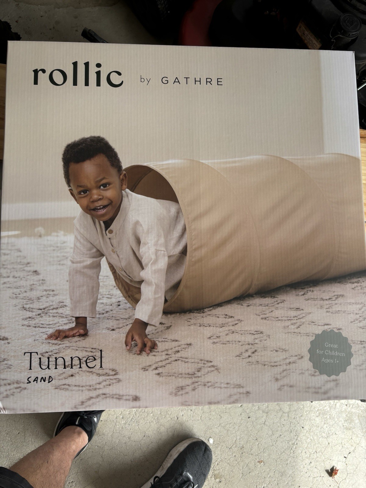 Rollic By Gathre Children's Play Tunnel  - Sand; Ages 1+