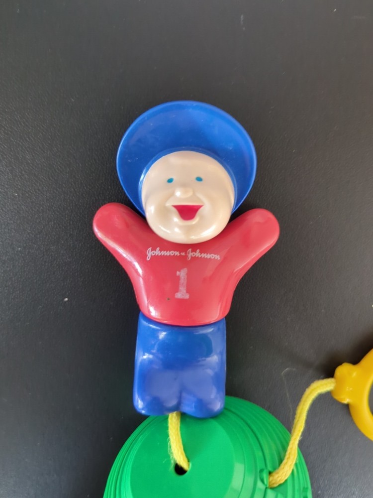 Johnson and Johnson Pull String Standup Baby Toy Vintage