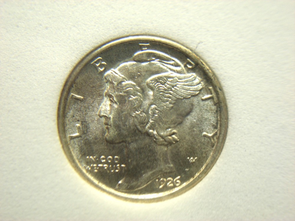 1926 MERCURY DIME - SHARP FSB COIN