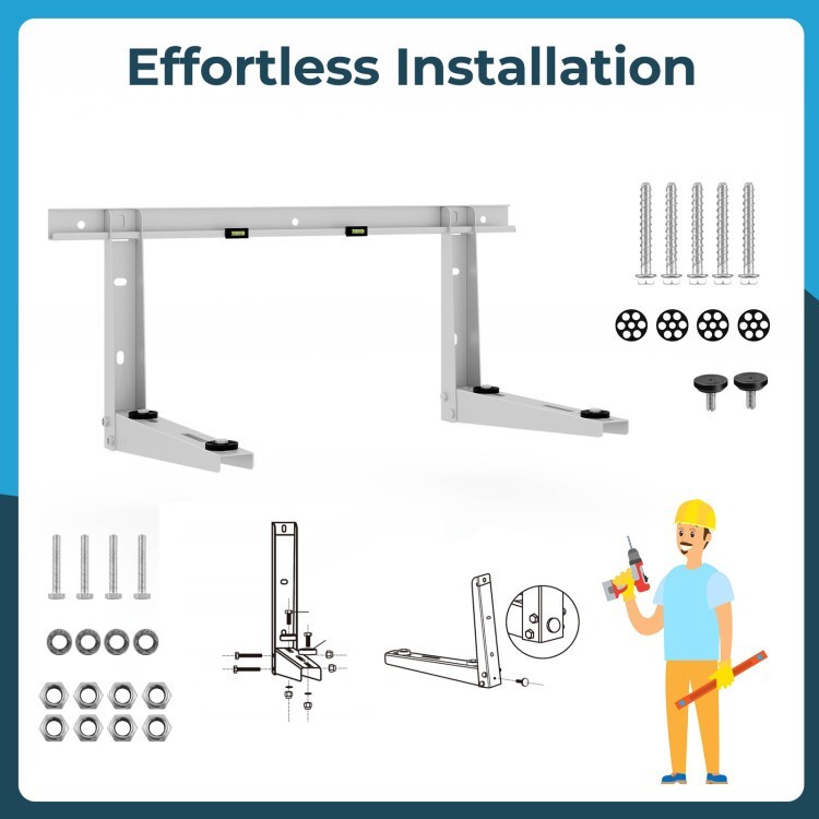 6000-12000 BTU Mini Split Wall Mounting Bracket Ductless Air Heat Pump Systems