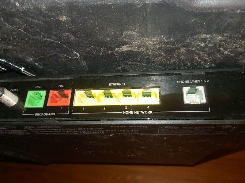 AT&T PACE MODEM/WIRELESS ROUTER MODEL 3801HGV