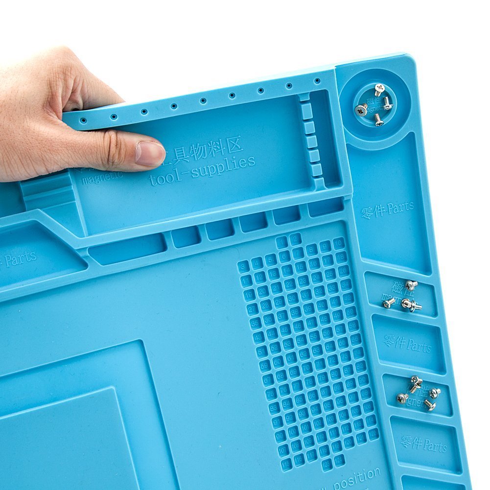 Magnetic Heat Insulation Silicone Pad Mat Platform For Soldering Repair 45x30cm