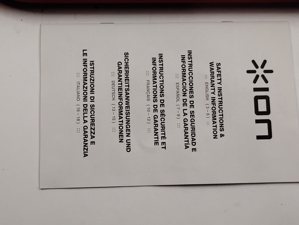 Ion Audio ICUE3 Discover DJ System USB Interface Black/Red for Computer Transfer