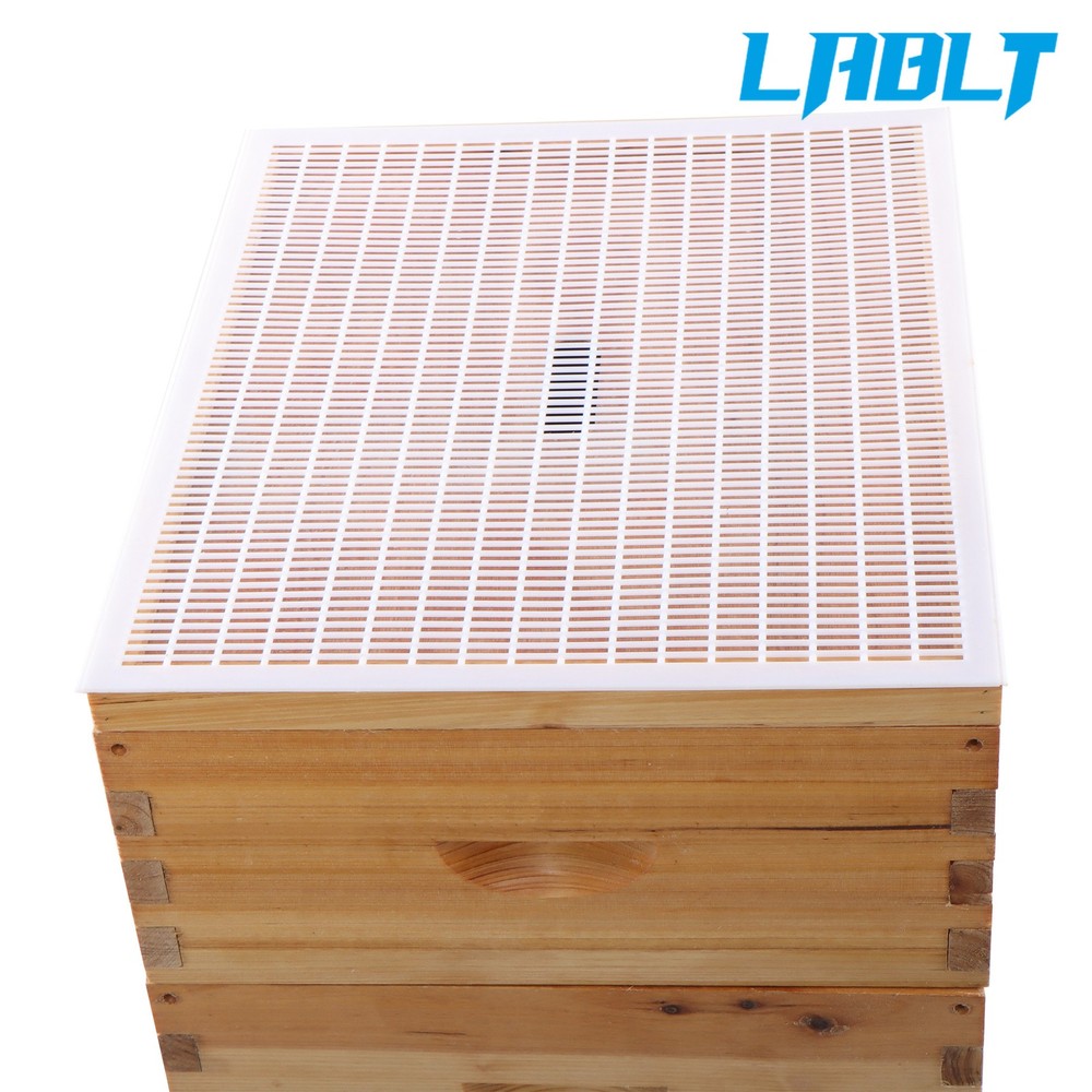LABLT 4 Layer 10 Frame Bee Hive Box Include Frames and Beeswax Coated Foundation