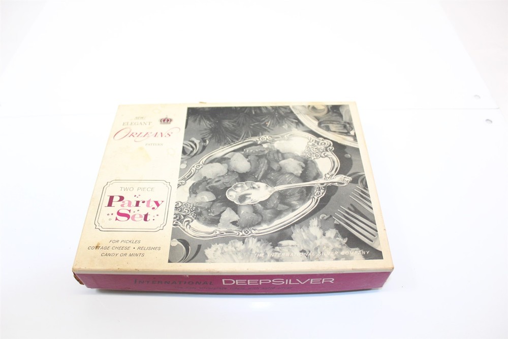 Vintage 2 PC Party Serving Set by International Silver Orleans Pattern
