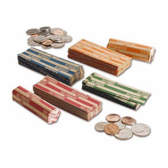 100 Coin Wrappers (25 of each: Penny, Nickel, Dime, Quarter) or custom mix!