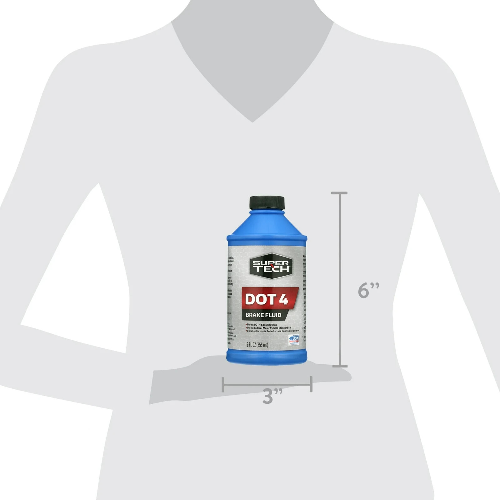 Super Tech Dot 4 Brake Fluid, 12 fl oz